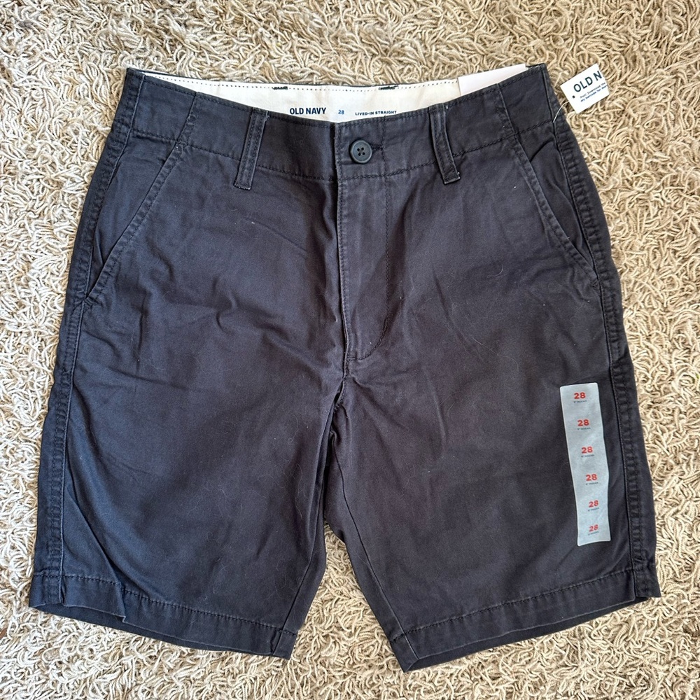 Old Navy Men's Dark Gray Flat Front Shorts